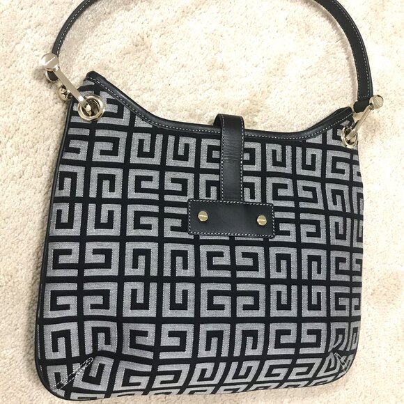 Authentic Givenchy Black & Grey Monogram Canvas and Leather Bag Mint Condition - Picture 2 of 11